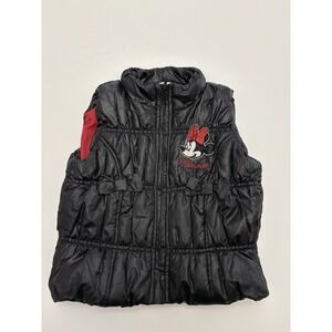 Baby Minnie Mouse Puffer Vest Black SZ 24 Months Disney